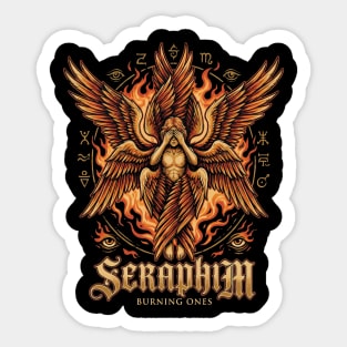 Seraphim Burning Ones Celestial Angel Mystic Wings Sticker